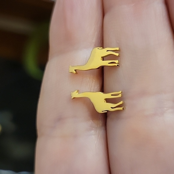 🔥LAST PAIR🔥 Giraffe Stud Earrings, unisex - Picture 1 of 6